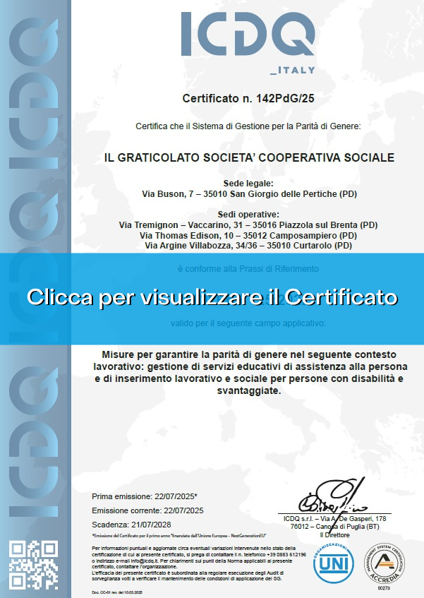 Clicca per visualizzare il Certificato